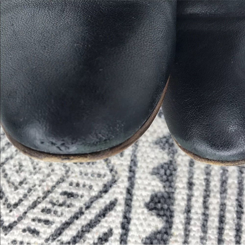 Vintage Chloe Black Leather Buckle Block Heel Ankle‎ Boots - Picture 4 of 12